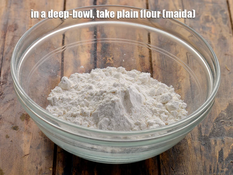 Step 4 – <p><span style="background-color:rgb(255,255,255);color:rgb(0,0,0);"><strong>For the flour-water mixture</strong>, in a deep-bowl, take the 1/2 cup </span><a href="https://www.tarladalal.com/glossary-plain-flour-maida-188i"><u>plain flour …
