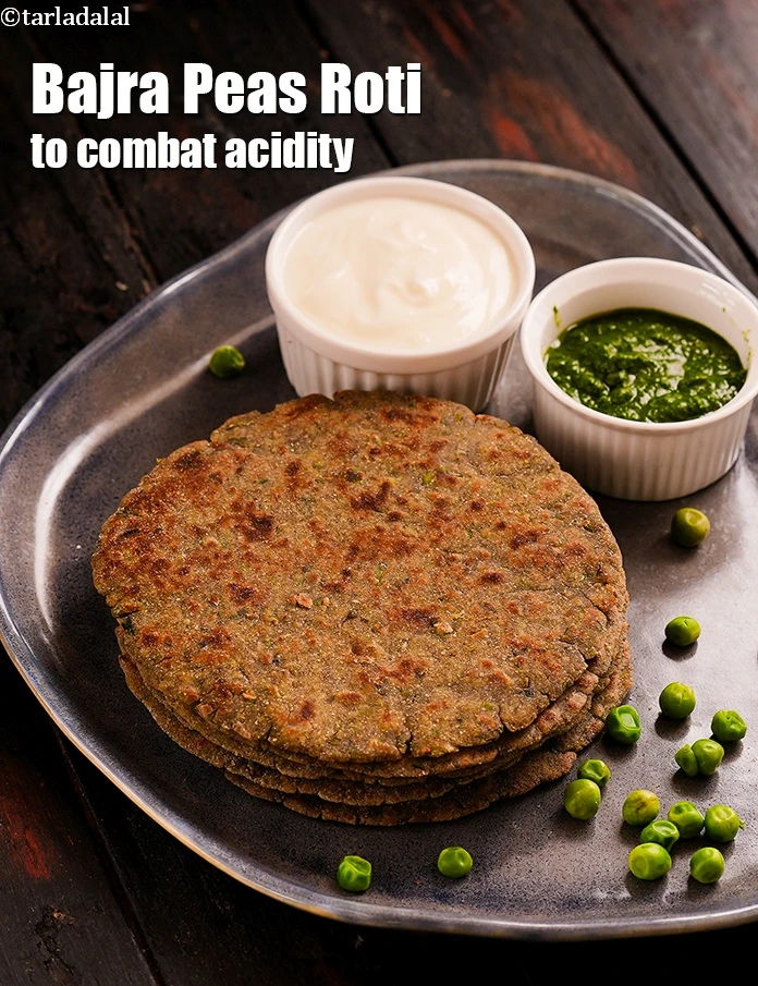 Step 22 – <p><strong>Bajra Peas Roti – to combat acidity.</strong></p>