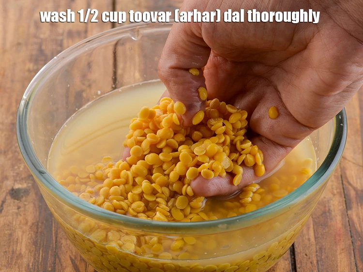 Step 4 – <p><span style="background-color:rgb(255,255,255);color:rgb(0,0,0);">To make the&nbsp;<strong>Pongal Kootu, South Indian Mixed Vegetable Curry</strong></span><strong> |&nbsp;</strong><span style="background-color:rgb(255,255,255);color:rgb(0,0,0);">wash the 1/2 cup …