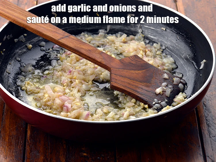 Step 5 – <p><span style="background-color:rgb(255,255,255);color:rgb(0,0,0);">Add the 2 tsp finely </span><a href="https://www.tarladalal.com/glossary-garlic-lehsun-lahsun-348i#ing_2370"><u>chopped garlic (lehsun)</u></a><span style="background-color:rgb(255,255,255);color:rgb(0,0,0);"> and 3/4 cup finely …