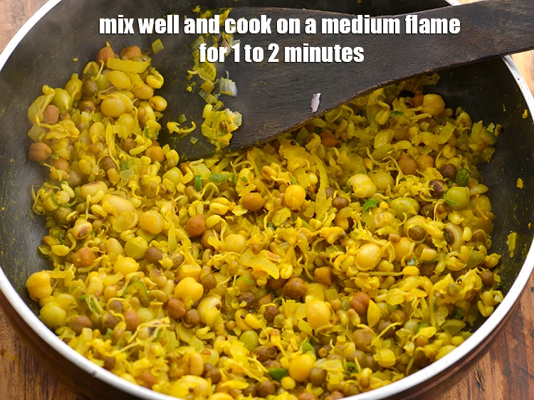 Step 21 – <p>Mix well and cook on a medium flame for 1 to 2 minutes.</p>