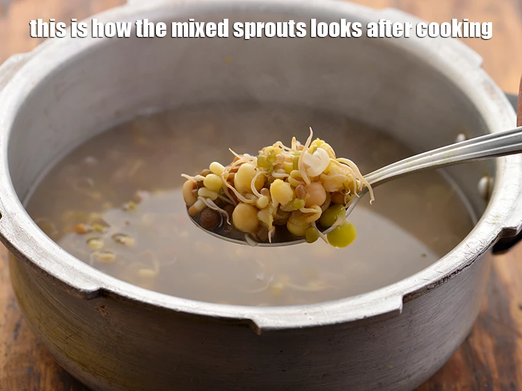 Step 6 – <p>This is how the <strong>mixed sprouts </strong>looks after cooking.</p>