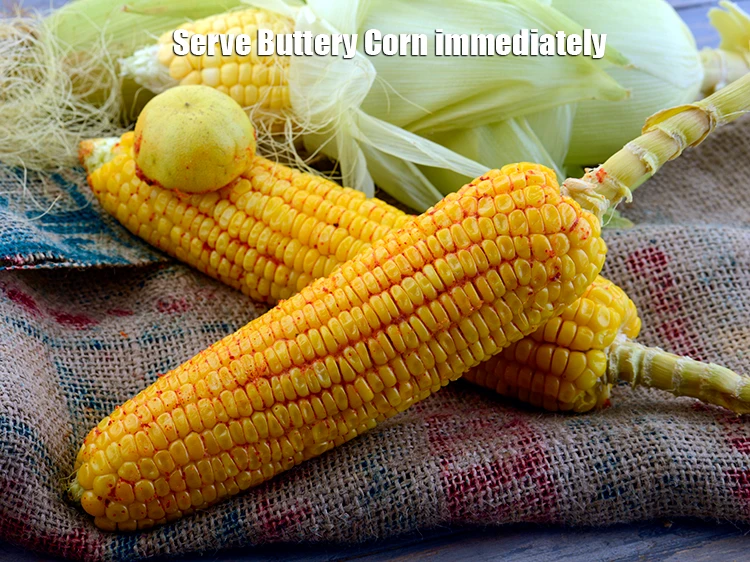 Step 4 – <p>Serve <strong>Buttery Corn On The Cob</strong> immediately.</p>