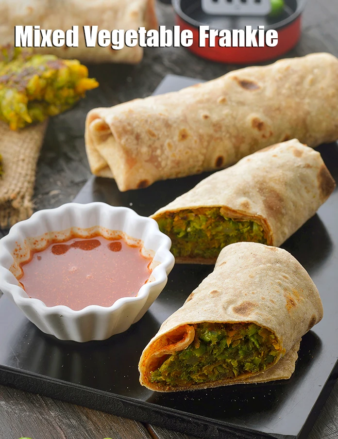 Step 29 – <p><span style="background-color:rgb(255,255,255);color:rgb(0,0,0);">Serve <strong>Mixed Vegetable Frankie, Low Salt Recipe</strong> immediately.</span></p>