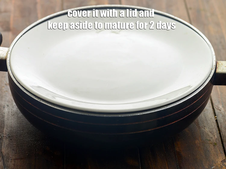 Step 15 – <p><span style="background-color:rgb(255,255,255);color:rgb(0,0,0);">Cover it with a lid and keep aside to mature for 2 days. This …