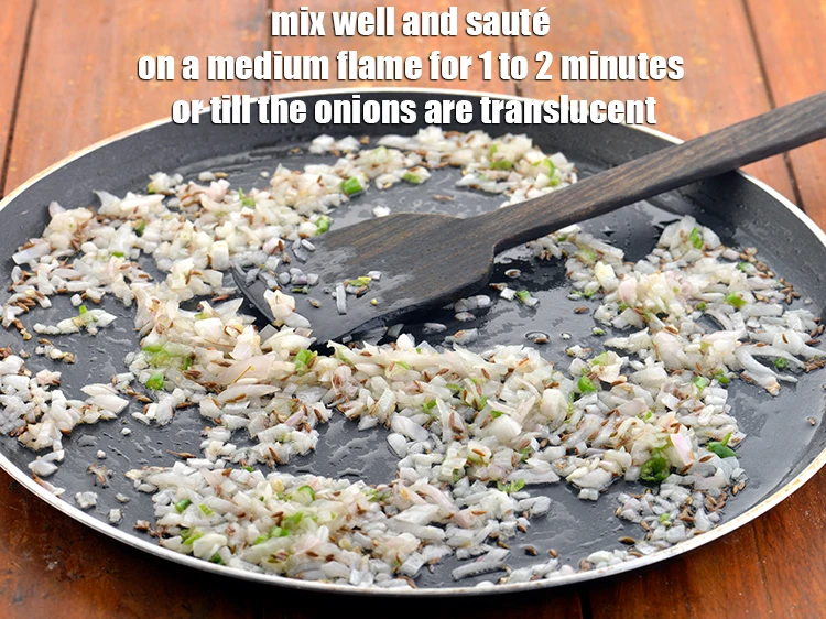 Step 5 – <p>Mix well and <strong>sauté</strong> on a medium flame for 1 to 2 minutes or till …