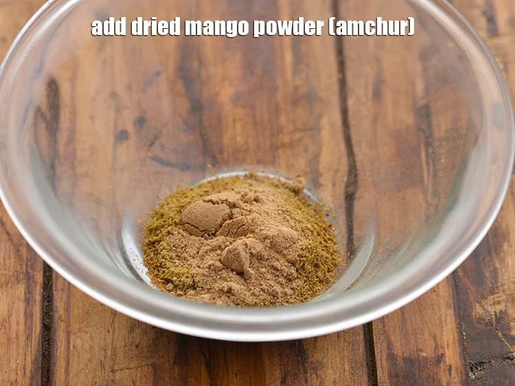 Step 8 – <p>Add a little <span style="background-color:rgb(255,255,255);color:rgb(0,0,0);">1/2 tsp </span><a href="https://www.tarladalal.com/glossary-dried-mango-powder-amchur-powder-148i"><u>dried mango powder (amchur)</u></a> for a tangy hint.</p>