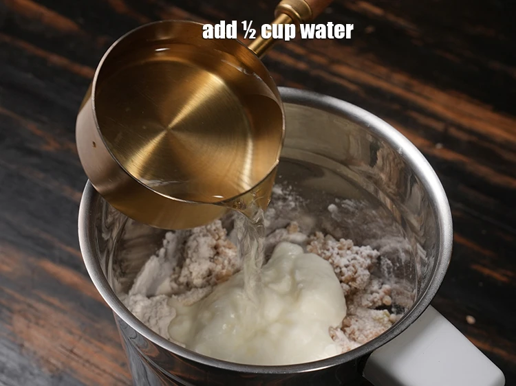 Step 7 – <p>Add <span style="background-color:rgb(255,255,255);color:rgb(0,0,0);">½ cup <strong>water</strong>.</span></p>