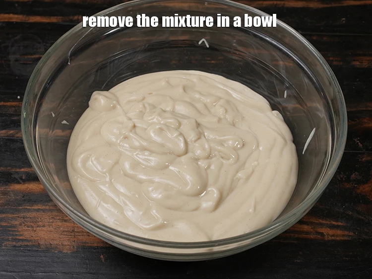 Step 9 – <p><span style="background-color:rgb(255,255,255);color:rgb(0,0,0);">Remove the mixture in a bowl.</span></p>
