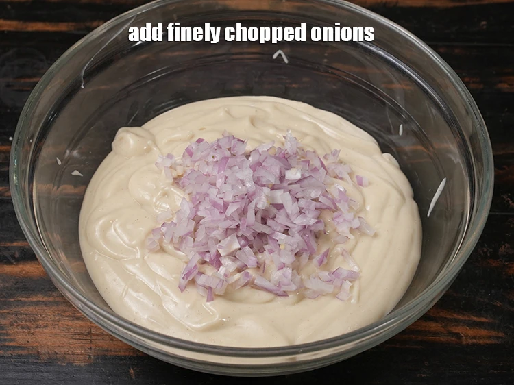 Step 10 – <p>Add <span style="background-color:rgb(255,255,255);color:rgb(0,0,0);">3 tbsp </span><a href="https://www.tarladalal.com/glossary-onions-pyaz-pyaaz-kanda-548i#ing_3499"><u>finely chopped onions</u></a><u>.</u></p>