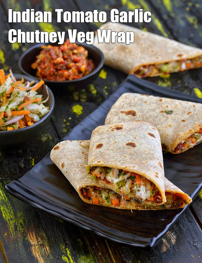 Step 46 – <p>Serve <strong>Whole Wheat Vegetable Wrap | Indian Tomato Garlic Chutney Veg Wrap | Veggie Stuffed …