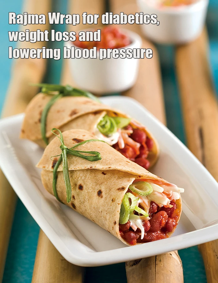 Step 54 – <p><strong>Rajma Wrap for diabetics, weight loss and lowering blood pressure.</strong> One cup of cooked kidney …