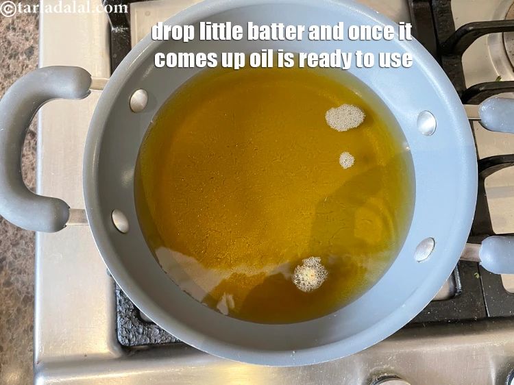 Step 15 – <html><head><meta charset="UTF-8"></head><body><p>To check if the oil is hot or not, drop a little mixture and …
