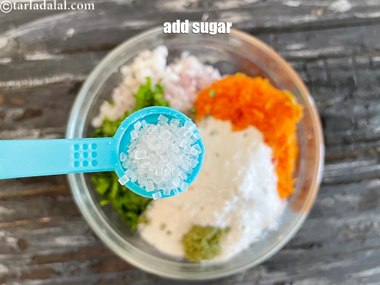 Step 9 – <html><head></head><body><p>Add&nbsp;1 tsp&nbsp;<a href="glossary-sugar-chini-shakkar-278i">sugar</a>.</p></body></html>