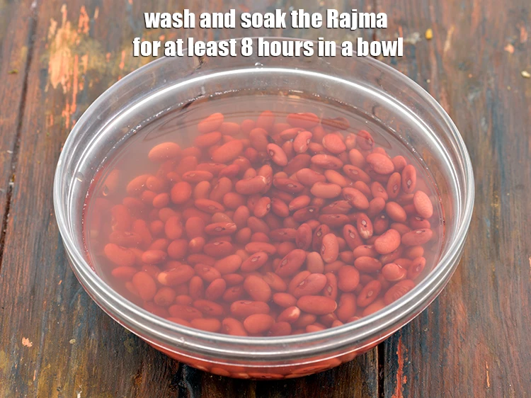 Step 55 – <p>Plan the recipe in advance. Remember to <strong>soak rajma overnight</strong> or at least 8 hours.</p>