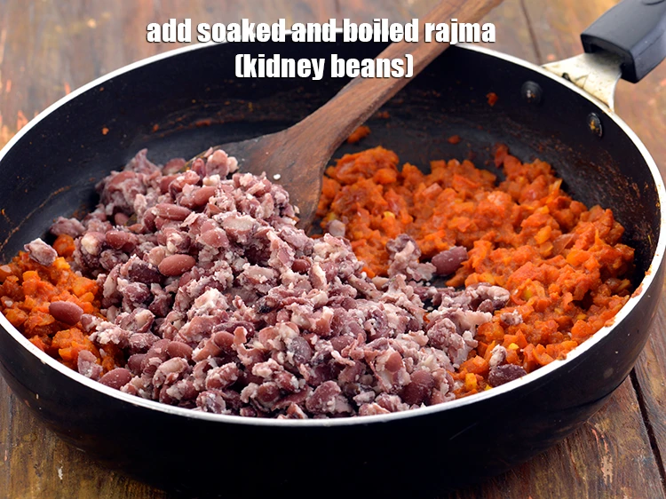 Step 37 – <p>Add the <span style="background-color:rgb(255,255,255);color:rgb(0,0,0);">1 cup soaked and </span><a href="https://www.tarladalal.com/glossary-rajma-kidney-beans-197i#ing_2868"><u>boiled rajma (kidney beans) </u></a><span style="background-color:rgb(255,255,255);color:rgb(0,0,0);">, lightly …