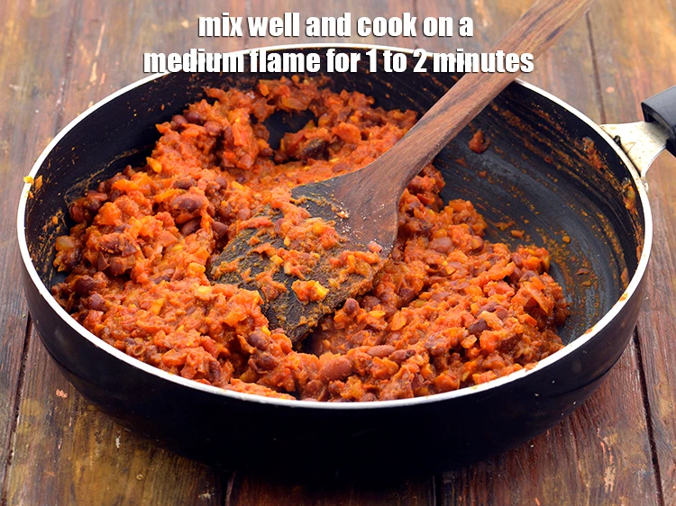 Step 39 – <p>Mix well and <strong>cook </strong>on a medium flame for 1 to 2 minutes till everything …
