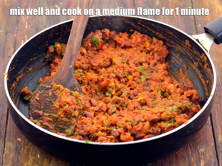 Step 59 – <p>Mix well and <strong>cook</strong> on a medium flame for 1 minute. Keep aside.</p>