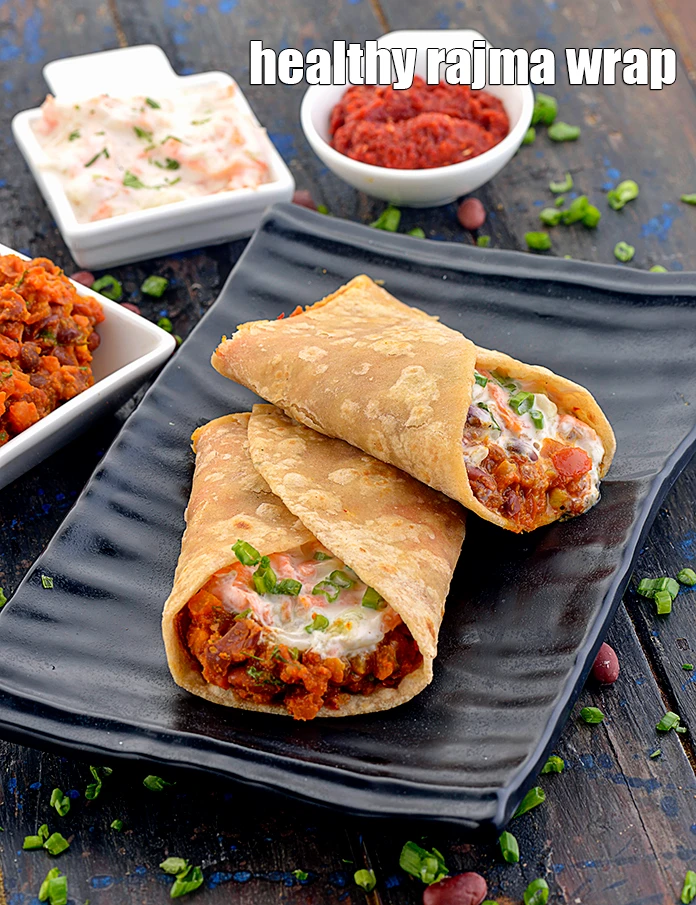 Step 53 – <p>Serve the <strong>rajma wrap | healthy rajma wrap | Indian stuffed kidney bean wrap |</strong> …