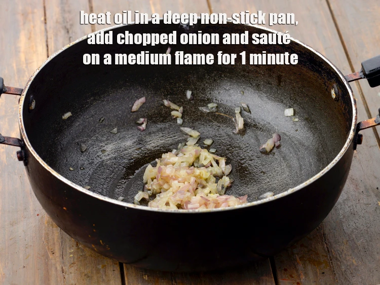Step 25 – <p><span style="background-color:rgb(255,255,255);color:rgb(0,0,0);">Heat the 1 tbsp </span><a href="https://www.tarladalal.com/glossary-oil-671i"><u>oil</u></a><span style="background-color:rgb(255,255,255);color:rgb(0,0,0);"> in a deep non-stick pan, add the …