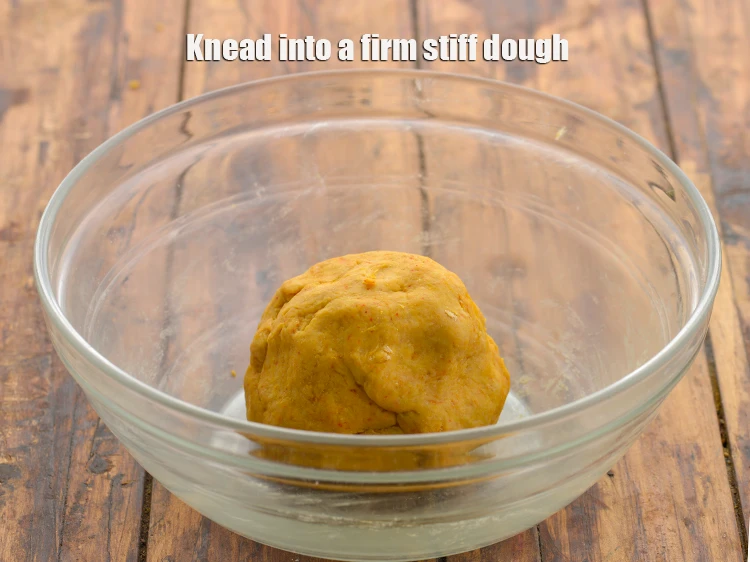Step 9 – <p>Knead into a firm <strong>stiff</strong> <strong>dough</strong>. It is very important to prepare a stiff dough …