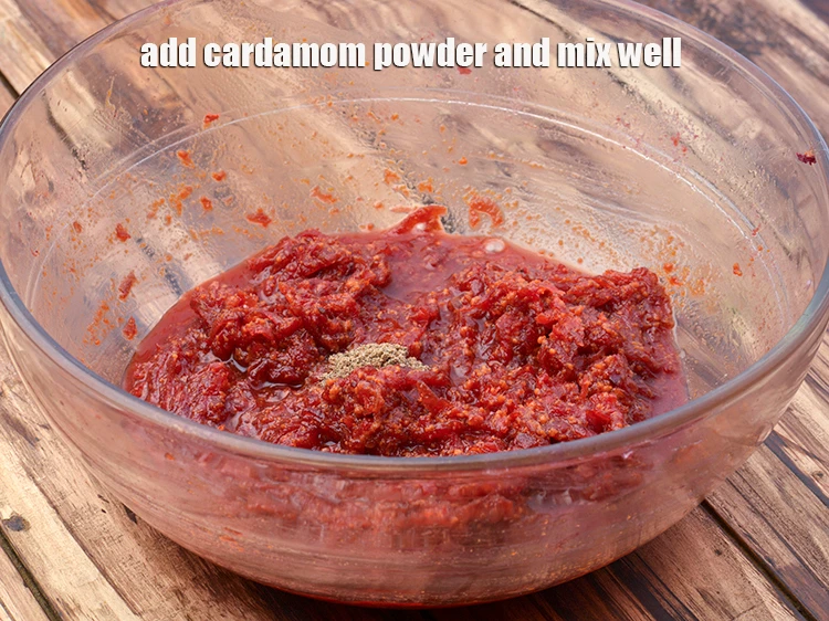 Step 3 – <p><span style="background-color:rgb(255,255,255);color:rgb(0,0,0);">Add the 1/4 tsp </span><a href="https://www.tarladalal.com/glossary-cardamom-powder-elaichi-powder-265i"><u>cardamom (elaichi) powder</u></a><span style="background-color:rgb(255,255,255);color:rgb(0,0,0);"> and mix well.</span></p>