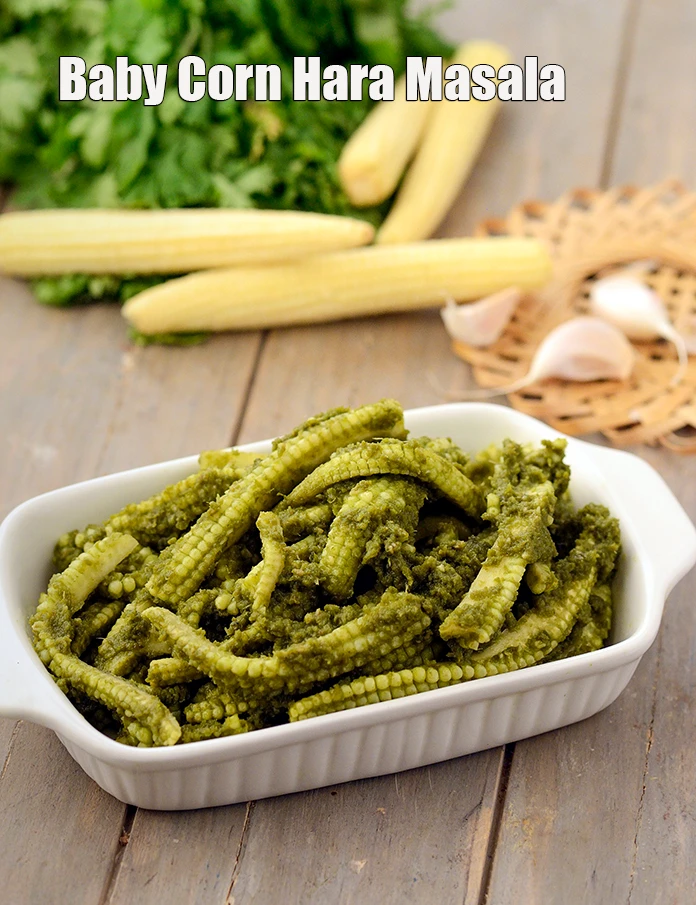 Step 6 – <p><strong>Baby Corn Hara Masala</strong>.</p>