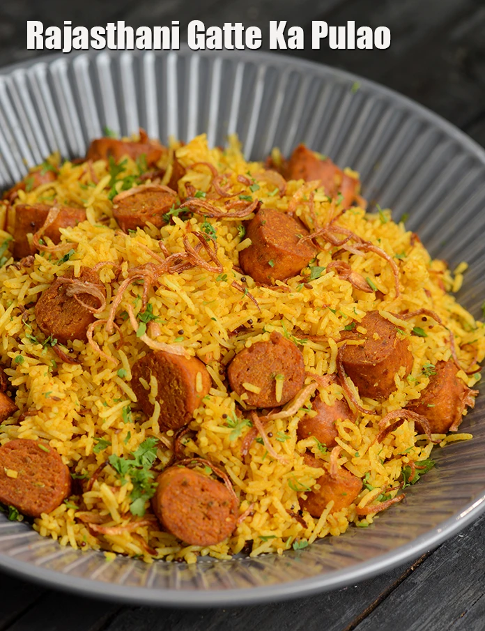 Step 49 – <p><strong>Gatte ka Pulao, Rajasthani Gatte Ka Pulao</strong>.</p>