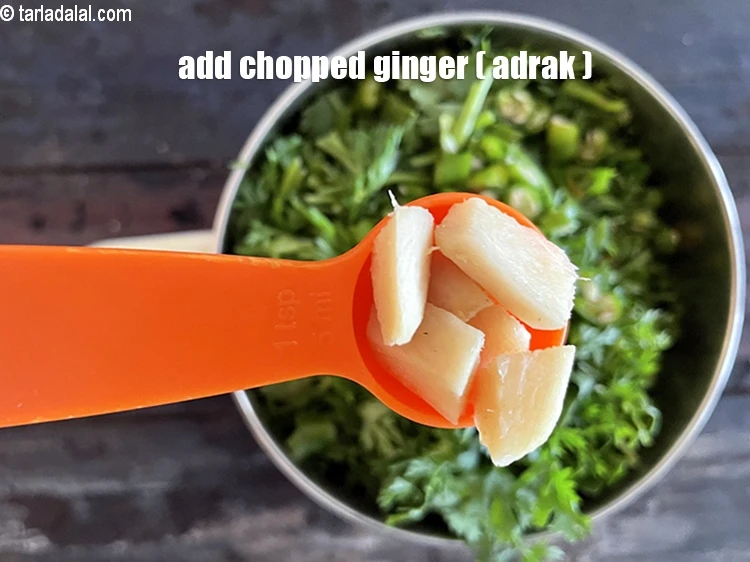 Step 5 – <html><head></head><body><p>Add&nbsp;25&nbsp;mm. (1”) piece&nbsp;<a href="glossary-ginger-adrak-453i">ginger (adrak)</a>.</p></body></html>