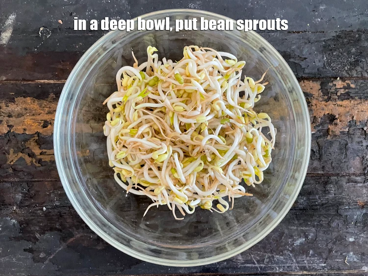 Step 6 – <p>To make the <strong>Bean Sprouts and Cucumber Salad</strong>, <span style="background-color:rgb(255,255,255);color:rgb(0,0,0);">in a deep glass bowl put …