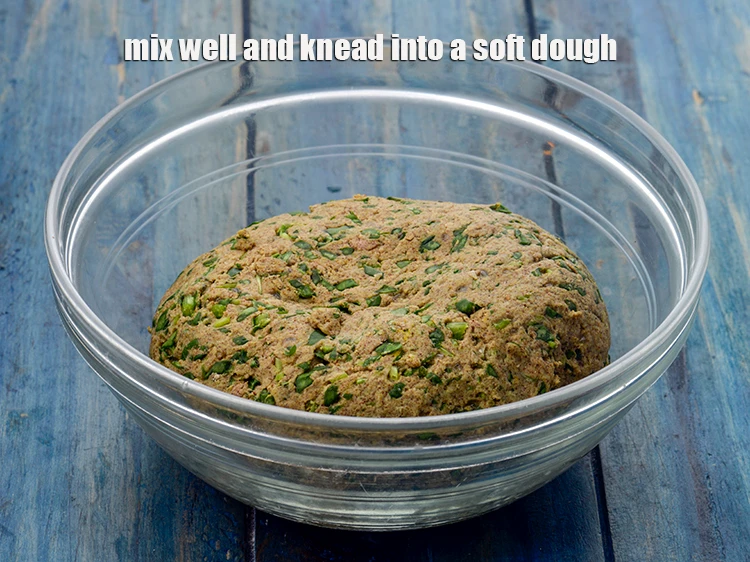 Step 15 – <p><span style="background-color:rgb(255,255,255);color:rgb(0,0,0);">Mix well and knead into a <strong>soft dough</strong>.</span></p>