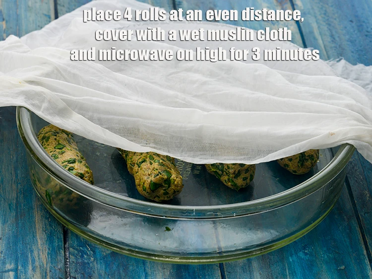 Step 18 – <p><span style="background-color:rgb(255,255,255);color:rgb(0,0,0);">Place 4 rolls at an even distance, cover with a wet muslin cloth and …