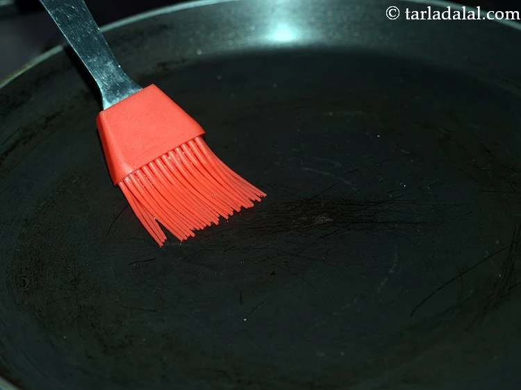 Step 18 – <p>Heat a non-stick tava (griddle), grease it with little oil. It can also be grilled …