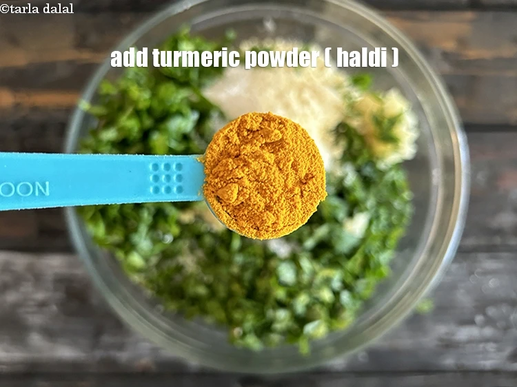 Step 12 – <html><head></head><body><p>Add&nbsp;1/2 tsp&nbsp;<a href="glossary-turmeric-powder-haldi-645i">turmeric powder (haldi)</a>.</p></body></html>