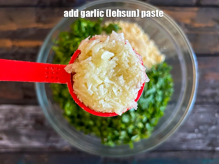 Step 8 – <html><head></head><body><p>Add&nbsp;1 tbsp&nbsp;<a href="glossary-garlic-paste-lehsun-ki-paste-lahsun-ki-paste-350i">garlic (lehsun) paste</a>.</p></body></html>