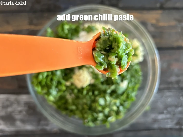 Step 10 – <html><head></head><body><p>Add&nbsp;2 tsp&nbsp;green&nbsp;<a href="chilli-paste-22538r">chilli paste</a>.</p></body></html>