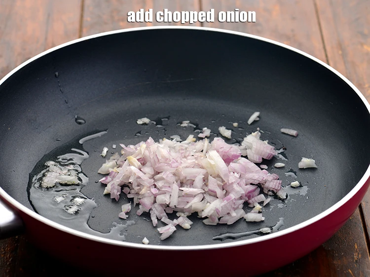 Step 2 – <p>Add <span style="background-color:rgb(255,255,255);color:rgb(0,0,0);">1/2 cup </span><a href="https://www.tarladalal.com/glossary-onions-pyaz-pyaaz-kanda-548i#ing_2327"><u>chopped onion</u></a><u>.</u></p>