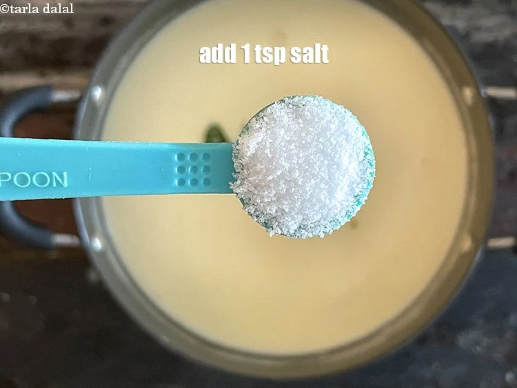 Step 21 – <p><span style="background-color:rgb(255,255,255);color:rgb(0,0,0);">Add </span><a href="https://www.tarladalal.com/glossary-salt-namak-table-salt-418i"><u>salt </u></a>to taste<span style="background-color:rgb(255,255,255);color:rgb(0,0,0);">. We added 1&nbsp;tsp salt.</span></p>