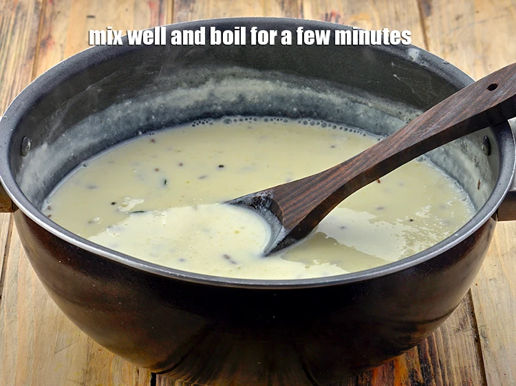 Step 32 – <p>Mix well and <strong>boil </strong>for a few minutes. Keep aside.</p>