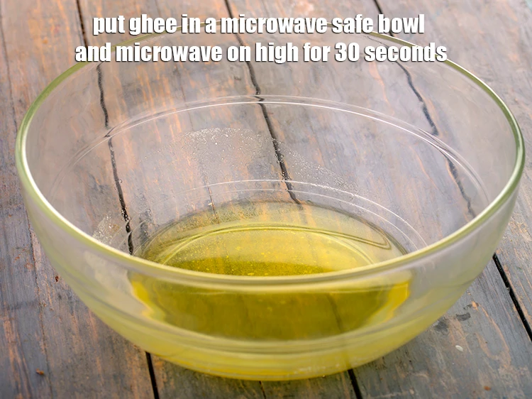 Step 8 – <p>To make the<strong> Green Pulao, Microwave Recipe</strong>, Put the 4 tbsp <a href="https://www.tarladalal.com/glossary-ghee-245i"><u>ghee</u></a> in a …