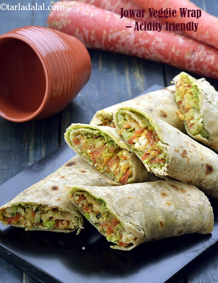 Step 33 – <p><strong>Jowar Veggie Wrap – Stomach-friendly Lunch Fare.&nbsp;</strong>Jowar flour which is known for its alkaline nature …