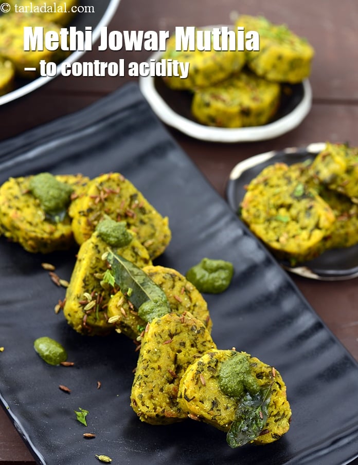 Step 30 – <p><strong>Methi Jowar Muthia – to control acidity.</strong></p>