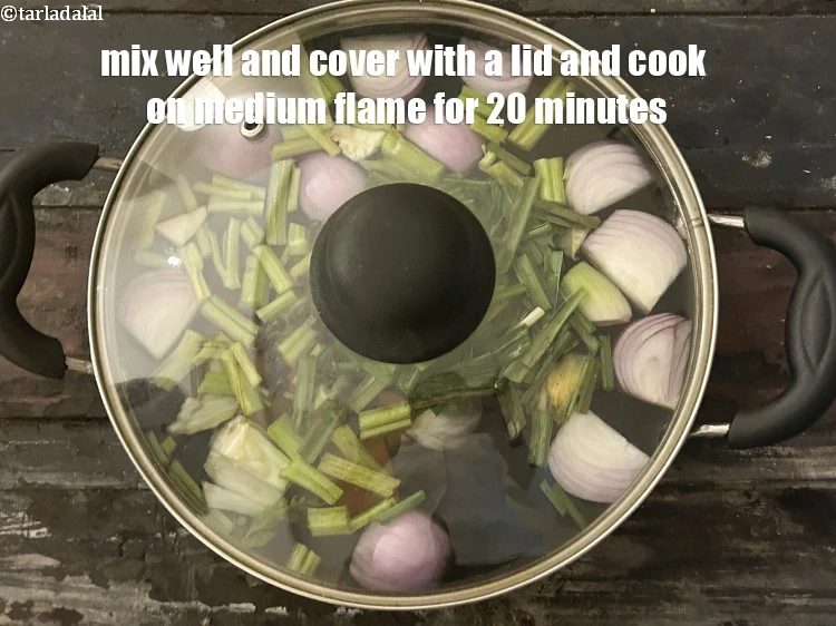 Step 10 – <p>Mix well and cover with a lid and cook on a medium flame for 20 …