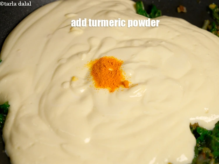 Step 13 – <p>Add a pinch of turmeric powder.</p>