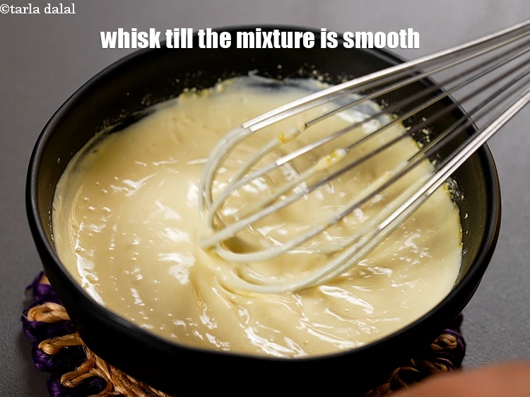 Step 5 – <p>Whisk till the mixture is smooth. Keep aside.</p>