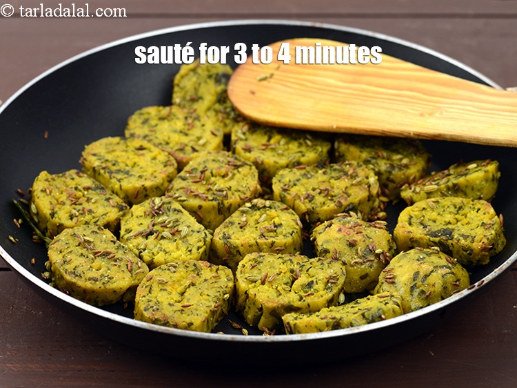 Step 24 – <p>Sauté on a medium flame for 3 to 4 minutes, while tossing occasionally.</p>