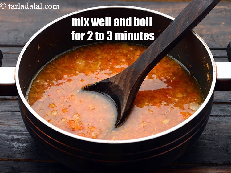 Step 33 – <p>Mix well and bring to a boil for 2 to 3 minutes, while stirring occasionally.</p>