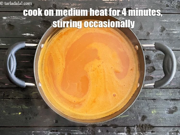 Step 19 – <p>Cook on a medium flame for 4 minutes, while stirring occasionally.</p>