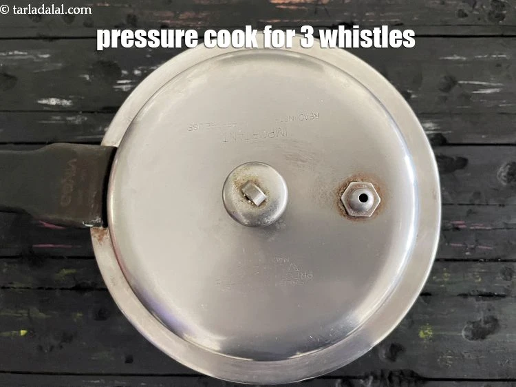Step 7 – <p>Pressure&nbsp;cook for 3 whistles.</p>