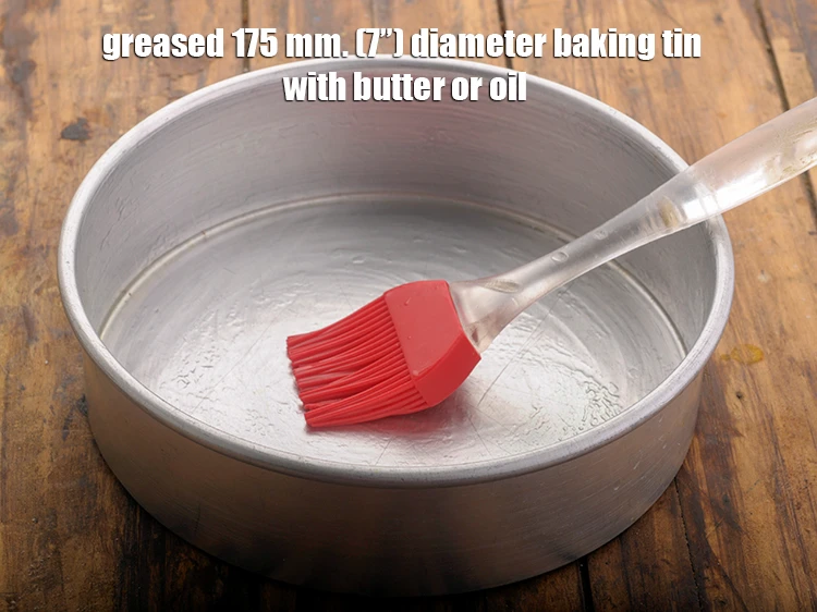 Step 15 – <p><span style="background-color:rgb(255,255,255);color:rgb(0,0,0);">To bake&nbsp;</span><strong>Eggless Vanilla Cake Using Oil</strong><span style="background-color:rgb(255,255,255);color:rgb(0,0,0);">, greased 175 mm. (7”) diameter baking tin …